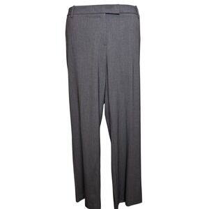 Calvin Klein Womens Madison Gray Straight Leg Dress PantsSize 16 Office Elegant